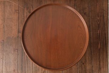 アンティーク雑貨　和製アンティーク　大正昭和期　総ケヤキ材　なめらかな質感が上品な印象与える飾り台(花台)