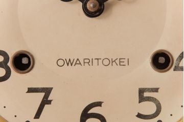 アンティーク雑貨　昭和レトロ　OWARITOKEI(尾張時計株式会社)　手巻き式　繊細な雰囲気漂う掛け時計(振り子時計、柱時計)