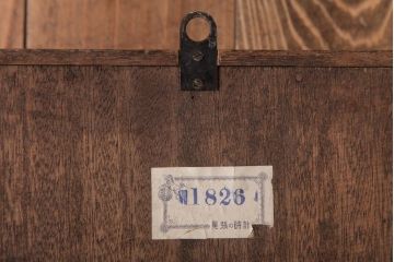 アンティーク雑貨　昭和レトロ　OWARITOKEI(尾張時計株式会社)　手巻き式　繊細な雰囲気漂う掛け時計(振り子時計、柱時計)