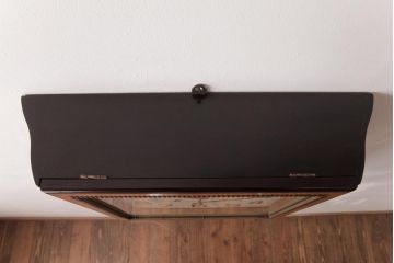 アンティーク雑貨　和製アンティーク　戦前　タカノ(高野精密工業)　変わり型　　角型のぜんまい式振り子時計(柱時計、掛け時計)