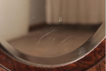アンティーク家具　昭和初期　タモ材　上品な和の雰囲気漂う鏡台(鏡、ドレッサー)