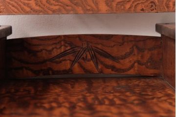 アンティーク家具　昭和初期　タモ材　上品な和の雰囲気漂う鏡台(鏡、ドレッサー)