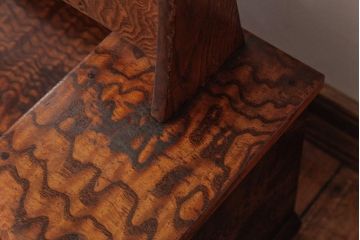 アンティーク家具　昭和初期　タモ材　上品な和の雰囲気漂う鏡台(鏡、ドレッサー)