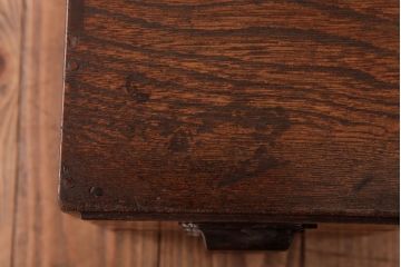 アンティーク家具　和製アンティーク　個性的な木目が目を引くタモ材製小引き出し(小物収納)