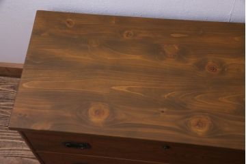 アンティーク家具　大正昭和初期　前面エンジュ材　上品な佇まいが魅力的なローボード(引き出し、チェスト、テレビボード)