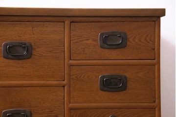 アンティーク家具　大正昭和初期　前面エンジュ材　上品な佇まいが魅力的なローボード(引き出し、チェスト、テレビボード)