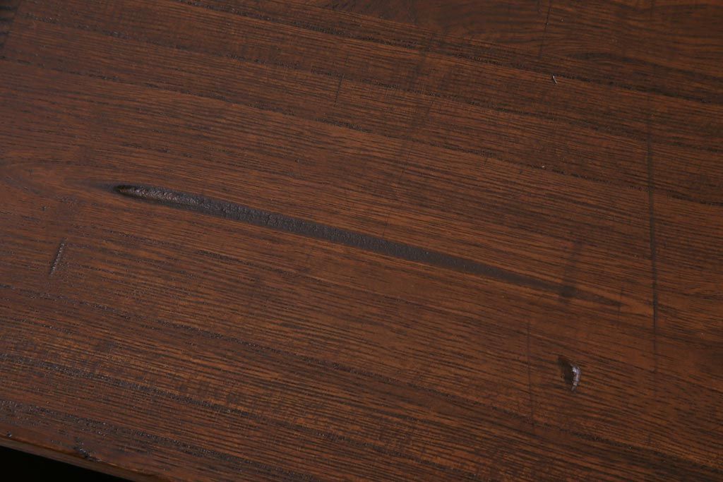 リメイク家具　桐材　当店オリジナルガラス　レトロな雰囲気溢れる鉄脚付き箪笥ローボード(テレビボード、収納棚、リビングボード)