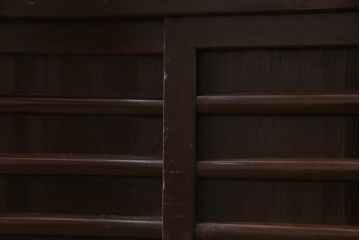 アンティーク家具　古民具　明治期　四尺　どっしりとした構えと框が重厚感溢れる重ねの京水屋(水屋箪笥、食器棚)