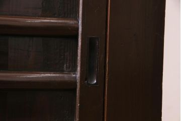 アンティーク家具　古民具　明治期　四尺　どっしりとした構えと框が重厚感溢れる重ねの京水屋(水屋箪笥、食器棚)