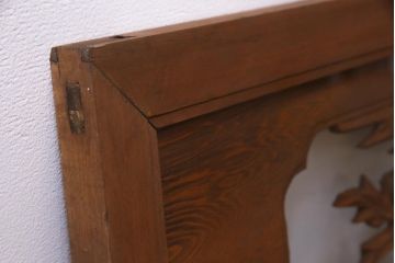 昭和中期　竹と梅　力強い存在感を放つ欄間(明かり取り、明り取り)