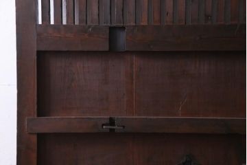 和製アンティーク　総ヒノキ材　味のある風合いが趣溢れる明治期の蔵戸(引き戸、玄関戸)