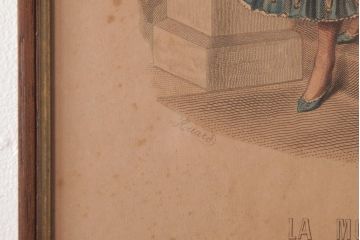 アンティーク雑貨　フランスアンティーク　La Mode Illustree　ファッションイラスト　アートフレーム(1)