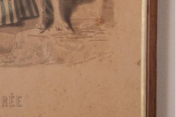 アンティーク雑貨　フランスアンティーク　La Mode Illustree　ファッションイラスト　アートフレーム(1)