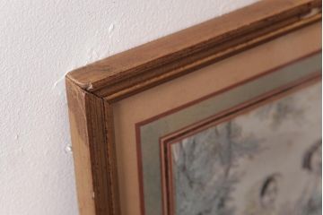 アンティーク雑貨　フランスアンティーク　MAGASIN DES DEMOISELLES　リトグラフモード画　ファッションイラスト　アートフレーム(3)