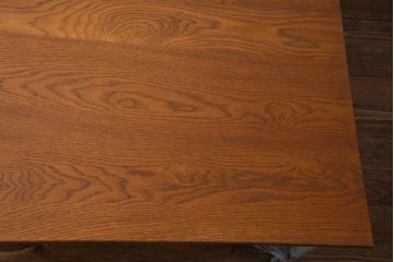 【W様ご成約済み・ご決済用】ビンテージ　天板リメイク　子供用　格納スツール8脚付きペイント作業台(テーブル)