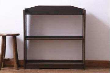 レトロ家具　昭和レトロ　懐かしい味わいの小振りなブックシェルフ(本棚、オープンラック)