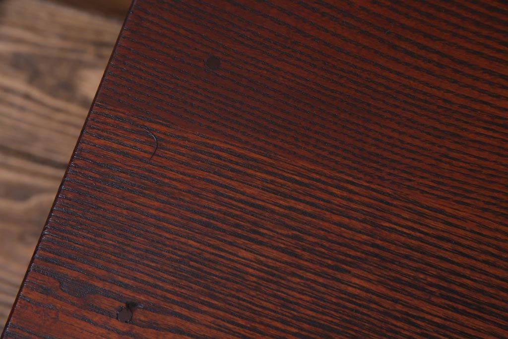 中古　高級品　松本伝統　指物工芸家具　漆塗り　ケヤキ材の杢目が見事な置き床(棚、ローボード)