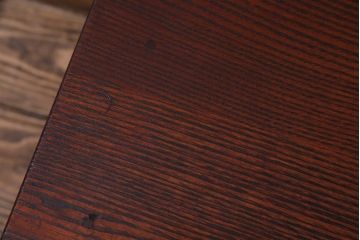 中古　高級品　松本伝統　指物工芸家具　漆塗り　ケヤキ材の杢目が見事な置き床(棚、ローボード)