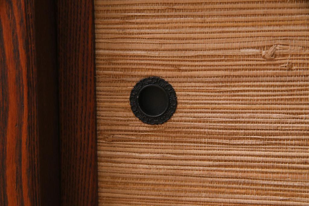 中古　高級品　松本伝統　指物工芸家具　漆塗り　ケヤキ材の杢目が見事な置き床(棚、ローボード)