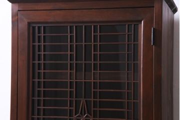 ラフジュ工房オリジナル　古建具リメイク　和モダンな雰囲気が趣きあふれる縦型収納棚(戸棚、キャビネット)