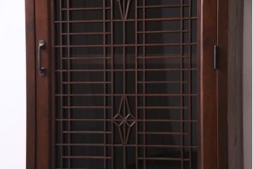 ラフジュ工房オリジナル　古建具リメイク　和モダンな雰囲気が趣きあふれる縦型収納棚(戸棚、キャビネット)