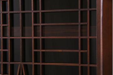 ラフジュ工房オリジナル　古建具リメイク　和モダンな雰囲気が趣きあふれる縦型収納棚(戸棚、キャビネット)