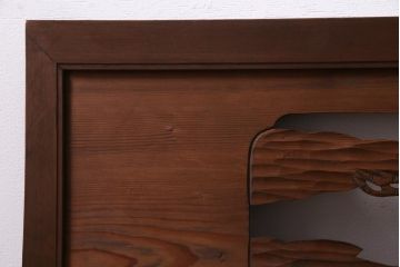 昭和初期　鶴と松　特大　吉祥モチーフが和の雰囲気盛り上げる欄間(明り取り、ガラス無し)(1)