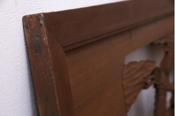昭和初期　鶴と松　特大　吉祥モチーフが和の雰囲気盛り上げる欄間(明り取り、ガラス無し)(1)