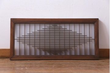 昭和初期　繊細さと素朴さが織り交じる組子欄間(明り取り、明かり取り)