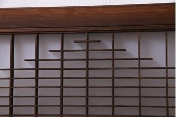 昭和初期　繊細さと素朴さが織り交じる組子欄間(明り取り、明かり取り)