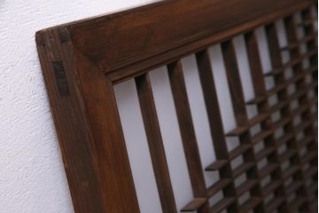 昭和初期　繊細さと素朴さが織り交じる組子欄間(明り取り、明かり取り)