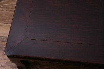 アンティーク家具　和製アンティーク　紫檀　深い色味が美しい時代物の座卓(ローテーブル)