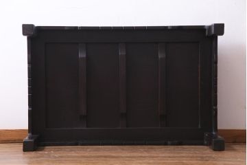 アンティーク家具　和製アンティーク　紫檀　深い色味が美しい時代物の座卓(ローテーブル)