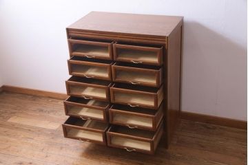 アンティーク家具　イギリスアンティーク　オーク材　洗練された高級感漂うシャツケース(ドロワー、チェスト)