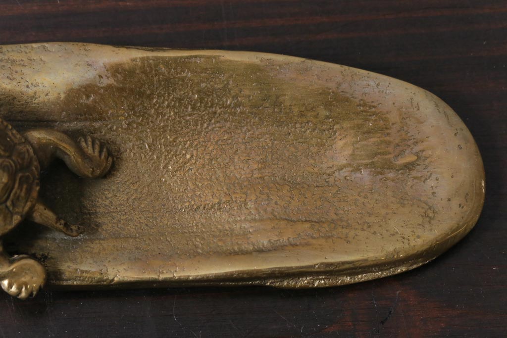 アンティーク雑貨　伝統工芸　高岡銅器　瑞峰堂　須賀月真　共箱付き　双亀文鎮(夫婦亀、ペーパーウエイト)