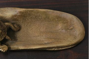 アンティーク雑貨　伝統工芸　高岡銅器　瑞峰堂　須賀月真　共箱付き　双亀文鎮(夫婦亀、ペーパーウエイト)