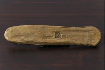 アンティーク雑貨　伝統工芸　高岡銅器　瑞峰堂　須賀月真　共箱付き　双亀文鎮(夫婦亀、ペーパーウエイト)