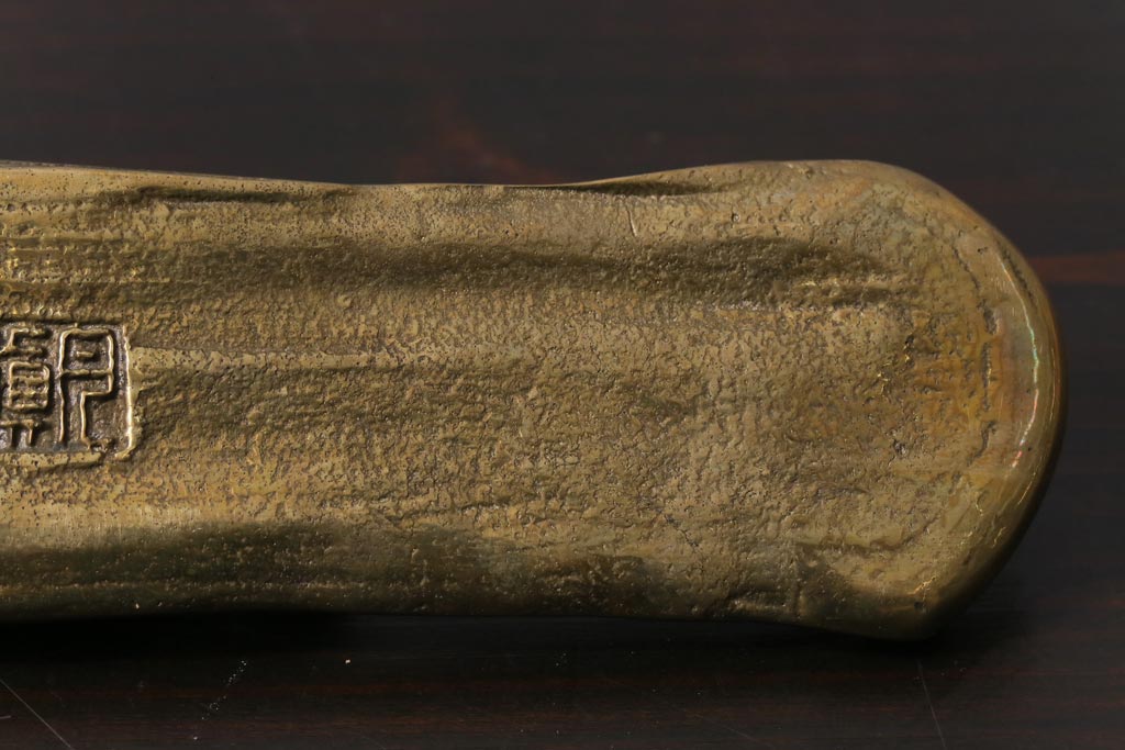 アンティーク雑貨　伝統工芸　高岡銅器　瑞峰堂　須賀月真　共箱付き　双亀文鎮(夫婦亀、ペーパーウエイト)