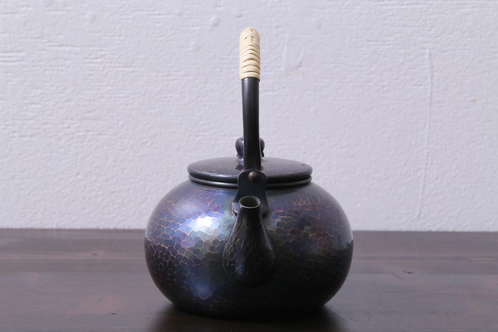 清穂堂 鎚起銅器 銅製 湯沸し やかん 急須　紫金色  蔓巻き  茶道具 槌目 公式】アンティーク家具ラフジュ工房商品詳細ページ中古 清穂堂