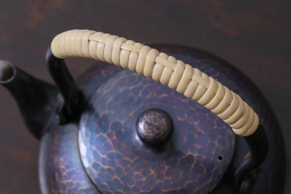 清穂堂 鎚起銅器 銅製 湯沸し やかん 急須　紫金色  蔓巻き  茶道具 槌目 公式】アンティーク家具ラフジュ工房商品詳細ページ中古 清穂堂