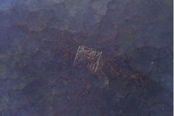 中古　清穂堂　紫金色が美しい鎚起銅器の急須(茶器)