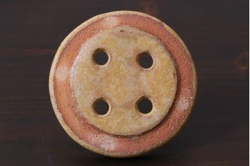 アンティーク雑貨　中古　林恭助作　共箱付き　黄瀬戸の香炉