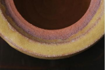 アンティーク雑貨　中古　林恭助作　共箱付き　黄瀬戸の香炉