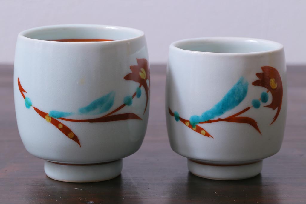 古香蘭社 夫婦湯吞　　共箱　手書き　珍品 金城次郎「湯呑」共箱 | マエマス画廊EC