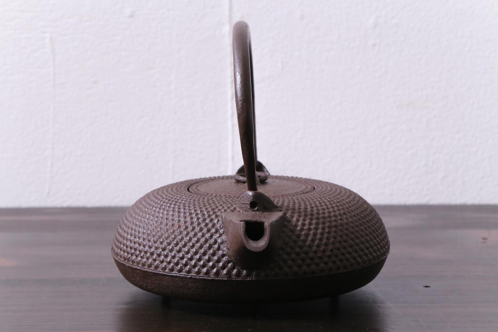 アンティーク雑貨　中古　佐藤浄清　共箱付き　霰地紋　銚子