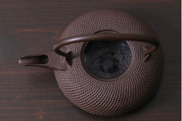 アンティーク雑貨　中古　佐藤浄清　共箱付き　霰地紋　銚子