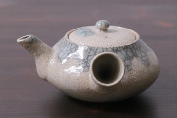 昭和中期　田代法橋(清治右衛門)　共箱付き　相馬駒焼　煎茶器セット(急須、湯冷まし、湯呑み5客)