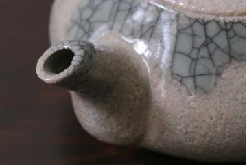昭和中期　田代法橋(清治右衛門)　共箱付き　相馬駒焼　煎茶器セット(急須、湯冷まし、湯呑み5客)