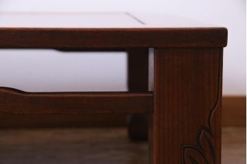 アンティーク家具　和製アンティーク　総ケヤキ材　落ち着いた和の雰囲気を醸し出す座卓(ローテーブル)(2)