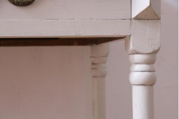 ペイント家具　フランスアンティーク　可憐な雰囲気を漂わせるドレッサー(ミラー、鏡)